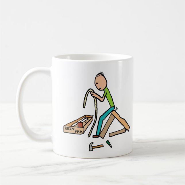 Caneca De Café Montagem Divertida de Embalagem Plana (Esquerda)