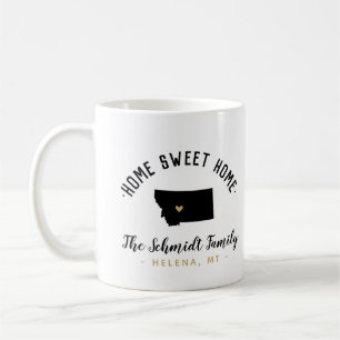 Caneca De Café Montana Home Sweet Home Family Monograma Mug