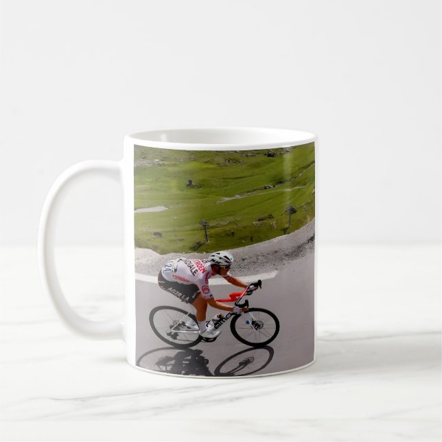 Caneca De Café Montanha Ciclista Subindo (Esquerda)