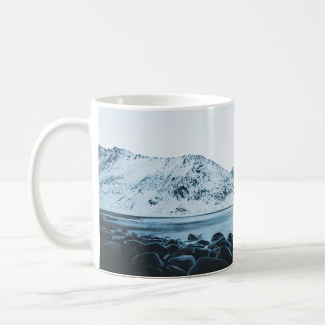 CANECA DE CAFÉ MONTANHA COBRIR COM FOTOGRAFIA DE NEVE (Esquerda)
