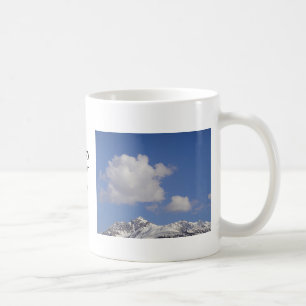 Caneca De Café Montanha da neve do copo: aprecie seu dia