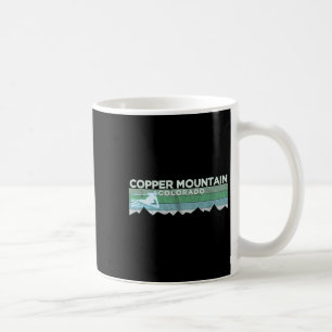 Caneca De Café Montanha de Cobre Retroativa, Esqui em Descamação