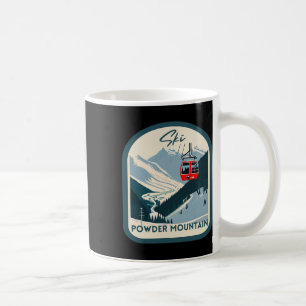 Caneca De Café Montanha de Pó de Esqui Retro Vintage Powder Mount