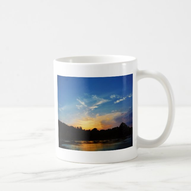 Caneca De Café Montanha lago Sunset (Direita)