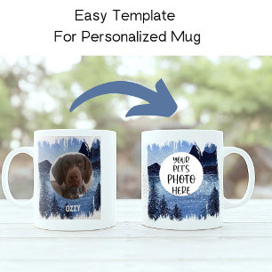 Caneca De Café Montanha Personalizada de Fotografias de Cachorro