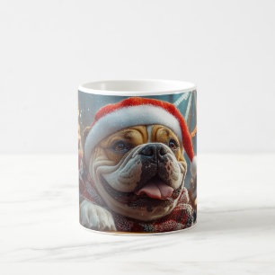 Caneca De Café Montanha-russa de Cachorro Bullmastiff Natal 