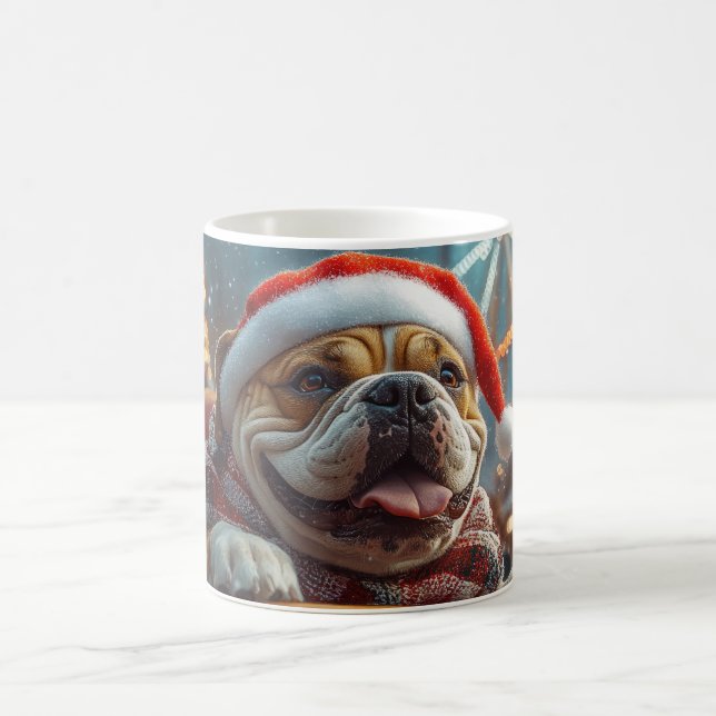 Caneca De Café Montanha-russa de Cachorro Bullmastiff Natal  (Centro)