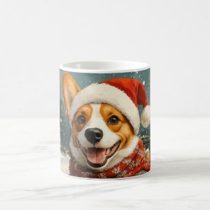 Caneca De Café Montanha-russa de Natal do Cão Basenji