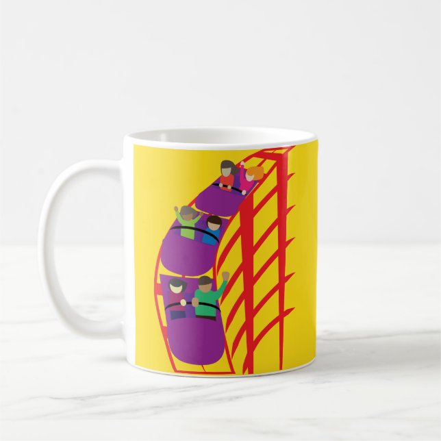 Caneca De Café Montanha-russa de Perto (Esquerda)