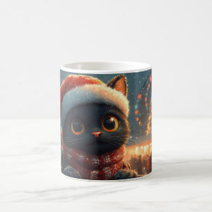 Caneca De Café Montanha Russa do Gato Preto de Natal