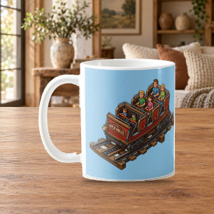 Caneca De Café Montanha Russa Wild Mouse Familiar Pixel Mug