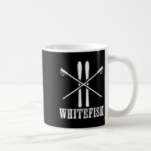 Caneca De Café Montanha Whitefish Esquiador de Esqui Esqui Nórdic