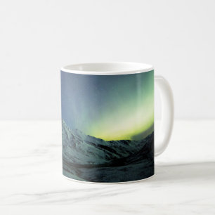 Caneca De Café Montanhas   Aurora Borealis e Via Látea do Alasca