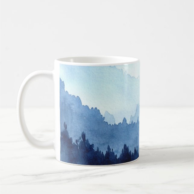Caneca De Café Montanhas Azuis  (Esquerda)