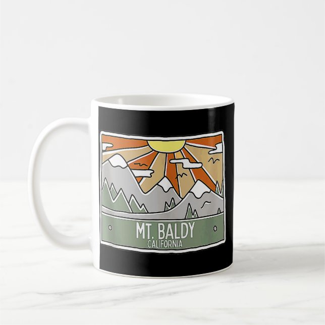Caneca De Café Montanhas Baldy California Sunshine CA Trip (Esquerda)