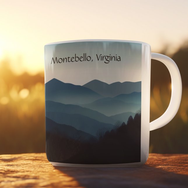 Caneca De Café Montanhas Blue Ridge, Montebello personalizável (Criador carregado)