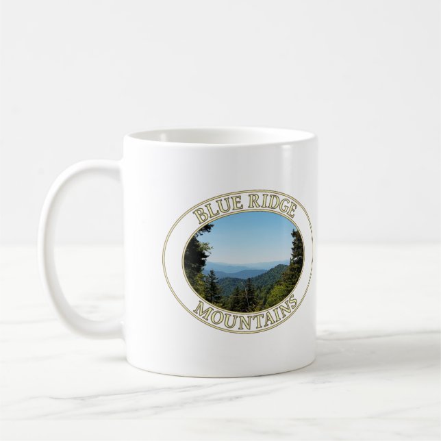 Caneca De Café Montanhas Blue Ridge no oeste da Carolina do Norte (Esquerda)