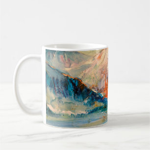 Caneca De Café Montanhas, Canyon. Pico de montanha, serra, uma mo