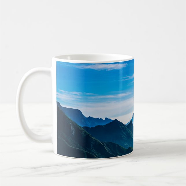 Caneca De Café Montanhas da Manhã Paisagem Mista (Esquerda)