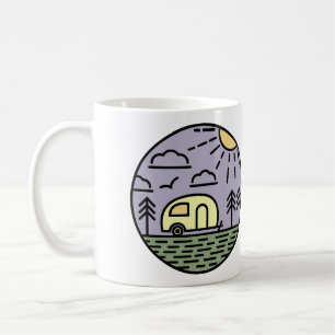 Caneca De Café montanhas de acampamento wanderlust, caminhada