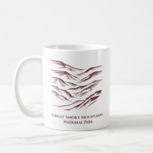Caneca De Café Montanhas do Enfumaçado excelente - Arte da Linha 