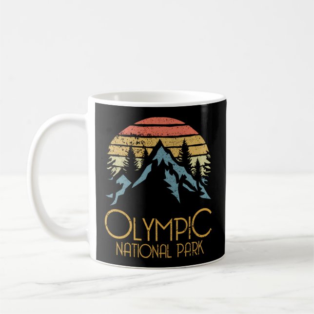 Caneca De Café Montanhas do Parque Nacional da olimpiadas, Washin (Esquerda)