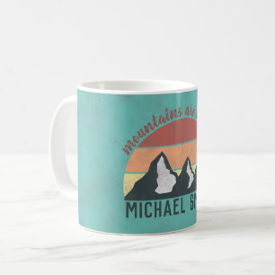 Caneca De Café Montanhas em tons pastel vintage estão chamando mo