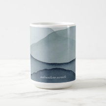 Montanhas Monocromáticas em Aquarela