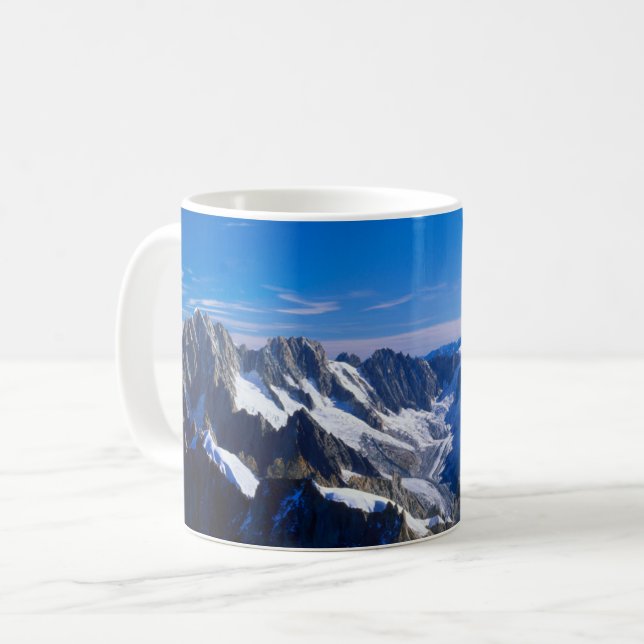 Caneca De Café Montanhas | Mont Blanc, Alpes europeus (Frente Esquerda)