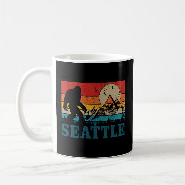 Caneca De Café Montanhas Seattle Washington Bigfoot (Esquerda)