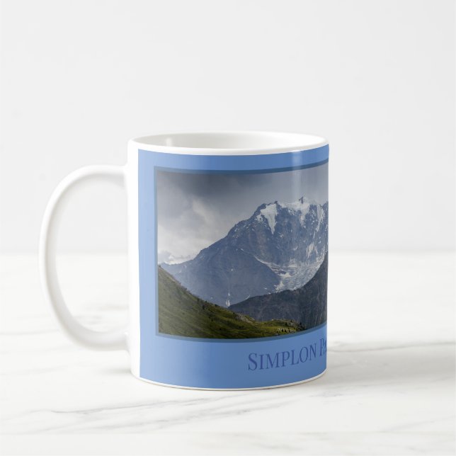Caneca De Café Montanhas Simplon Pass, Suiça (Esquerda)