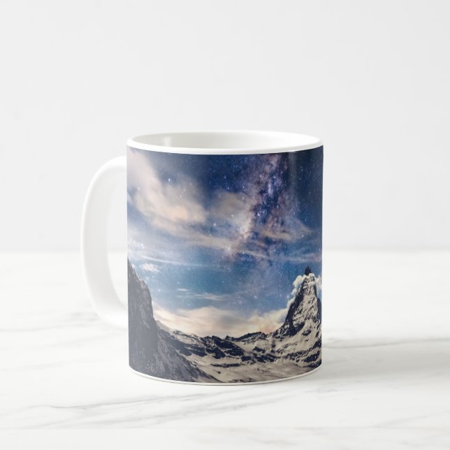 Caneca De Café Montanhas | Suiça de Matterhorn Zermatt (Frente Esquerda)