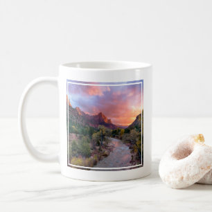 Caneca De Café Montanhas   Watchman Zion Nathional Park Utah