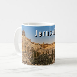 Caneca De Café Monte das Oliveiras e Mesquita de Al Aqsa de Jerus