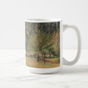 Caneca De Café Monte de feno de Camille Pissarro , manhã, Eragn