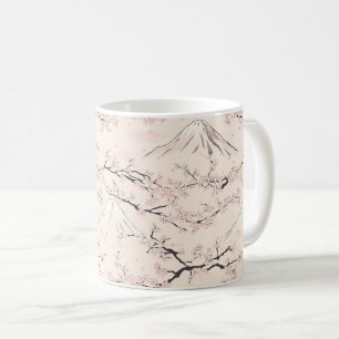 Caneca De Café Monte Fuji com Flores de Cerejeira – Japonês (1)