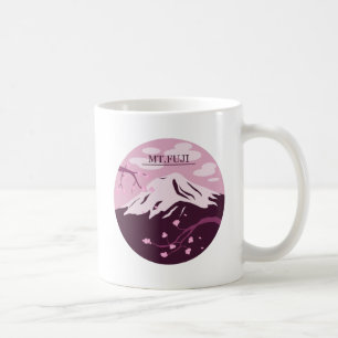 Caneca De Café Monte Fuji (rosa)