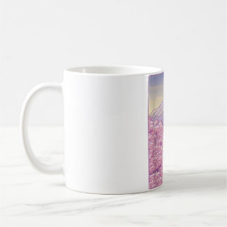 Caneca De Café Monte Fuji Sakura Árvore Japonesa do Blossom