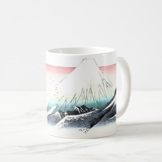 Caneca De Café Monte Fuji Ukiyo-e por Hiroshige (Frente Esquerda)