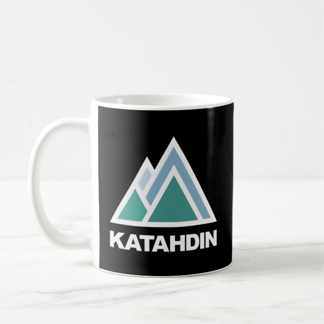 Caneca De Café Monte Katahdin Maine Mountain Hiking (Esquerda)