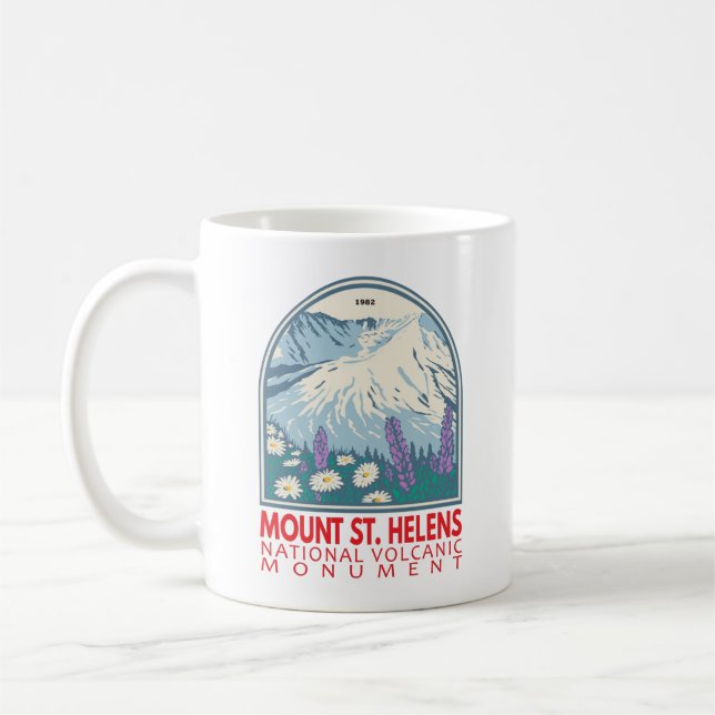 Caneca De Café Monte Ruas Helena Monumento Vulcânico Nacional Ret (Esquerda)