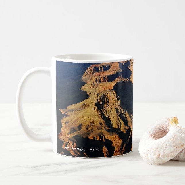 Caneca De Café Monte Sharp na Foto Planet Mars (Com Donut)