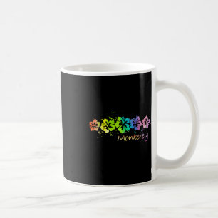 Caneca De Café Monterey, Ca Watercolor Beach & Surf