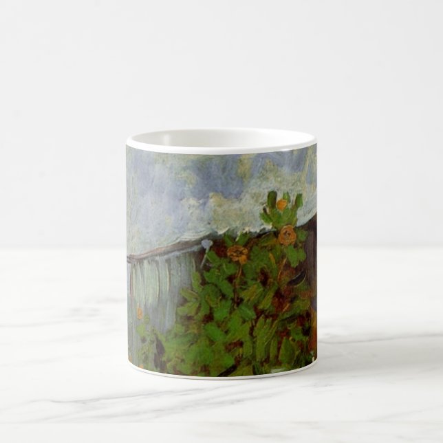 Caneca De Café Montmartre Path e Sunflower por Vincent van Gogh (Centro)