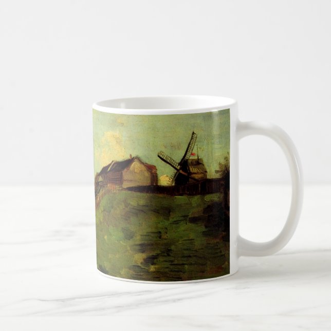 Caneca De Café Montmartre: Quarry, the Mills de Vincent van Gogh (Direita)