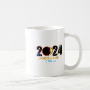 Caneca De Café Montreal Quebec Canadá Total Eclipse Solar 2024