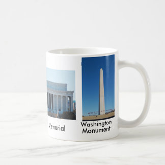 Caneca De Café Monumento de Washington, Lincoln & memoriais de