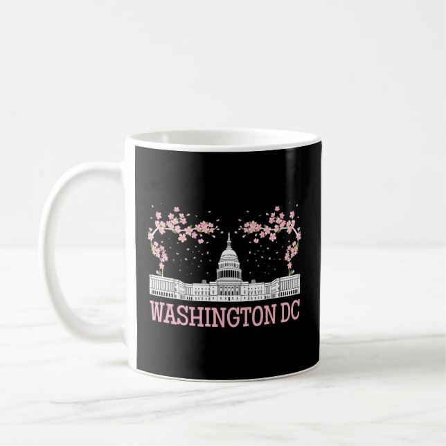 Caneca De Café Monumento do Flor de Cereja do Washington D (Esquerda)