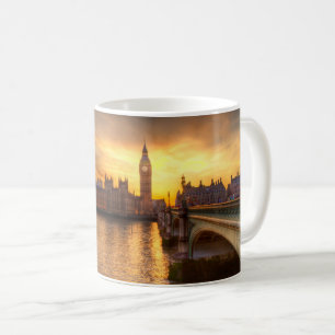 Caneca De Café Monumentos   Big Ben & Houses do Parlamento