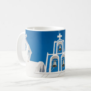 Caneca De Café Monumentos   Igreja Grego Azul
